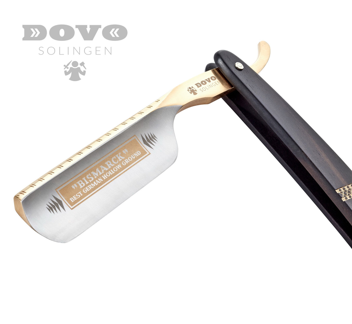 Dovo Ebony Wood Shave Ready Bismarck 6/8" Straight Razor #26810 Sold by GENTS