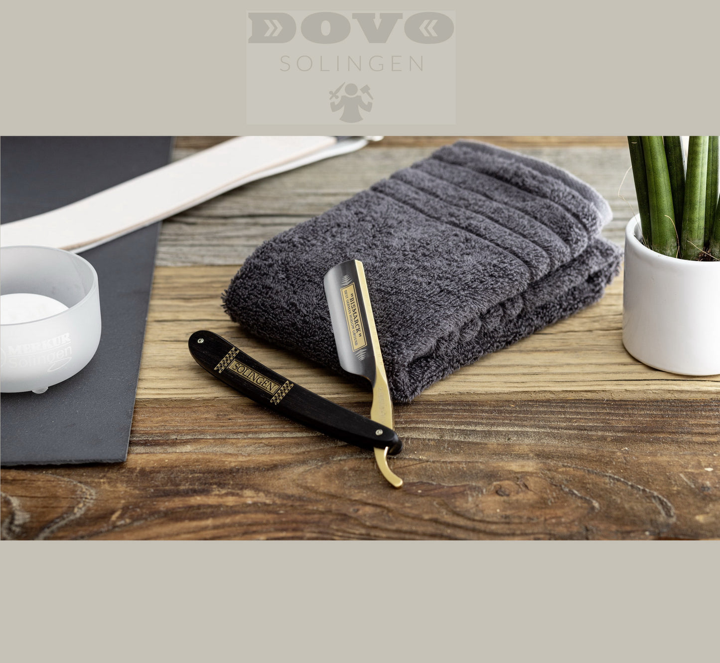 Dovo Ebony Wood Shave Ready Bismarck 6/8" Straight Razor #26810 Sold by GENTS