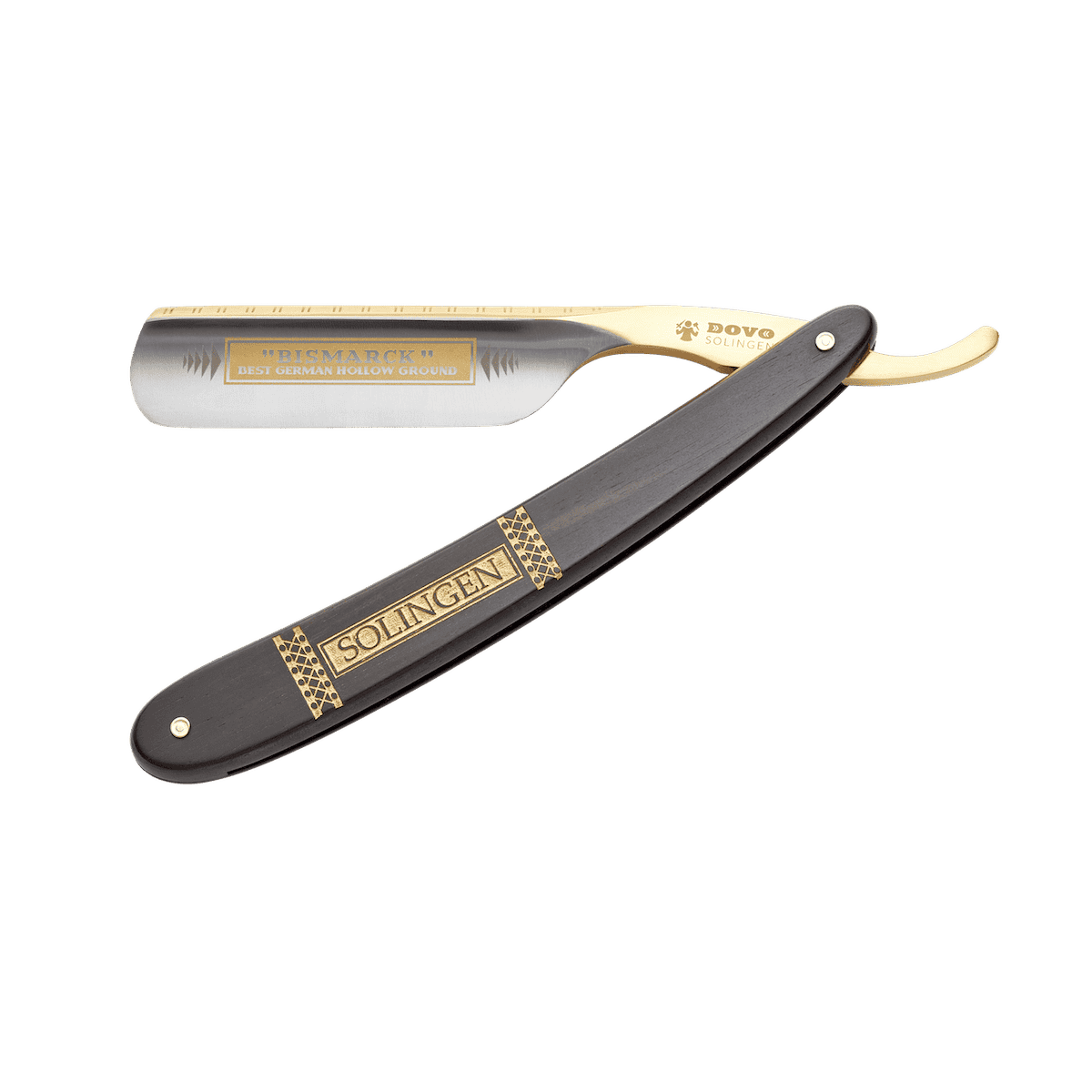 Dovo Ebony Wood Shave Ready Bismarck 6/8" Straight Razor #26810 Sold by GENTS