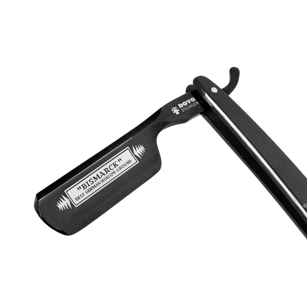 Dovo Bismarck Black Carbon Steel Folding Shaving Round Tip Straight Razor #26830 Sold by GENTS