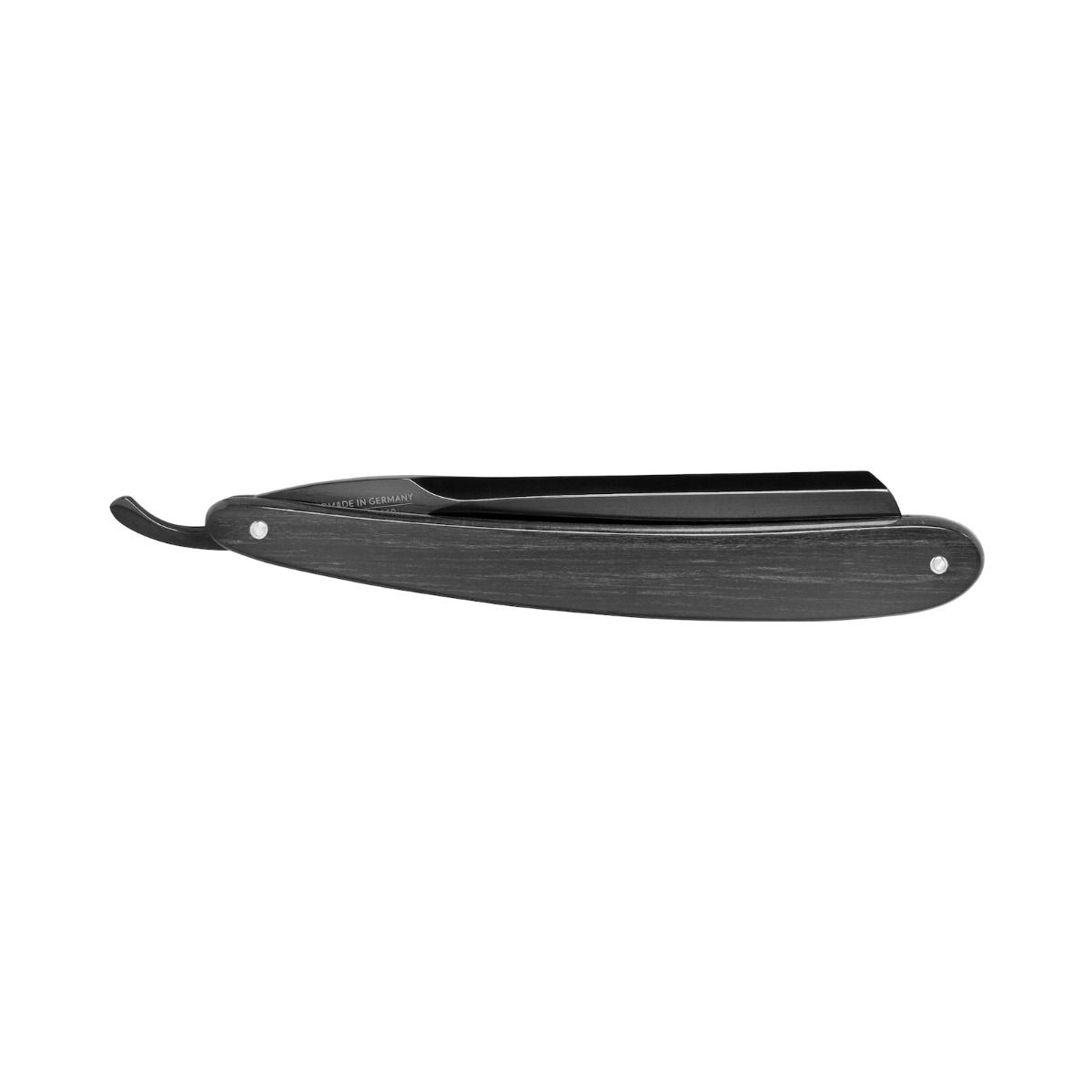Dovo Bismarck Black Carbon Steel Folding Shaving Round Tip Straight Razor #26830 Sold by GENTS