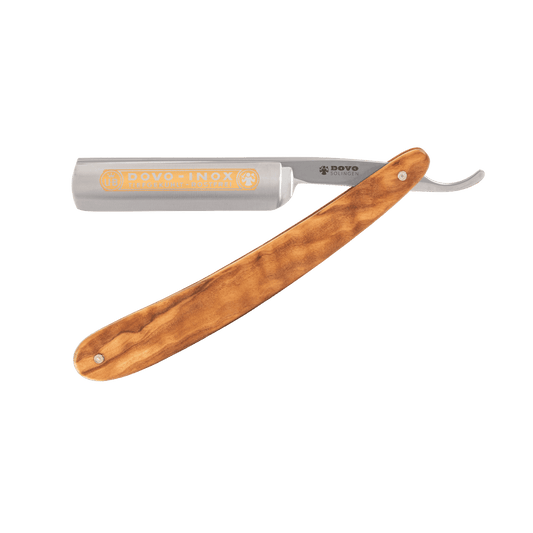 DOVO INOX 5/8" Olivewood Handle Straight Razor #415875 Sold by GENTS