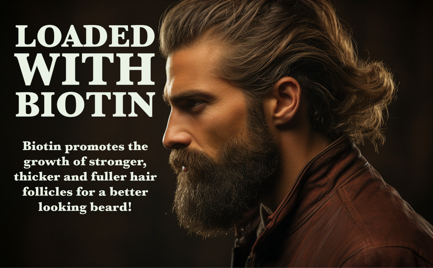 BeardHair Growth GENTS - Natural Hair Growth Serum with Biotin 1 oz