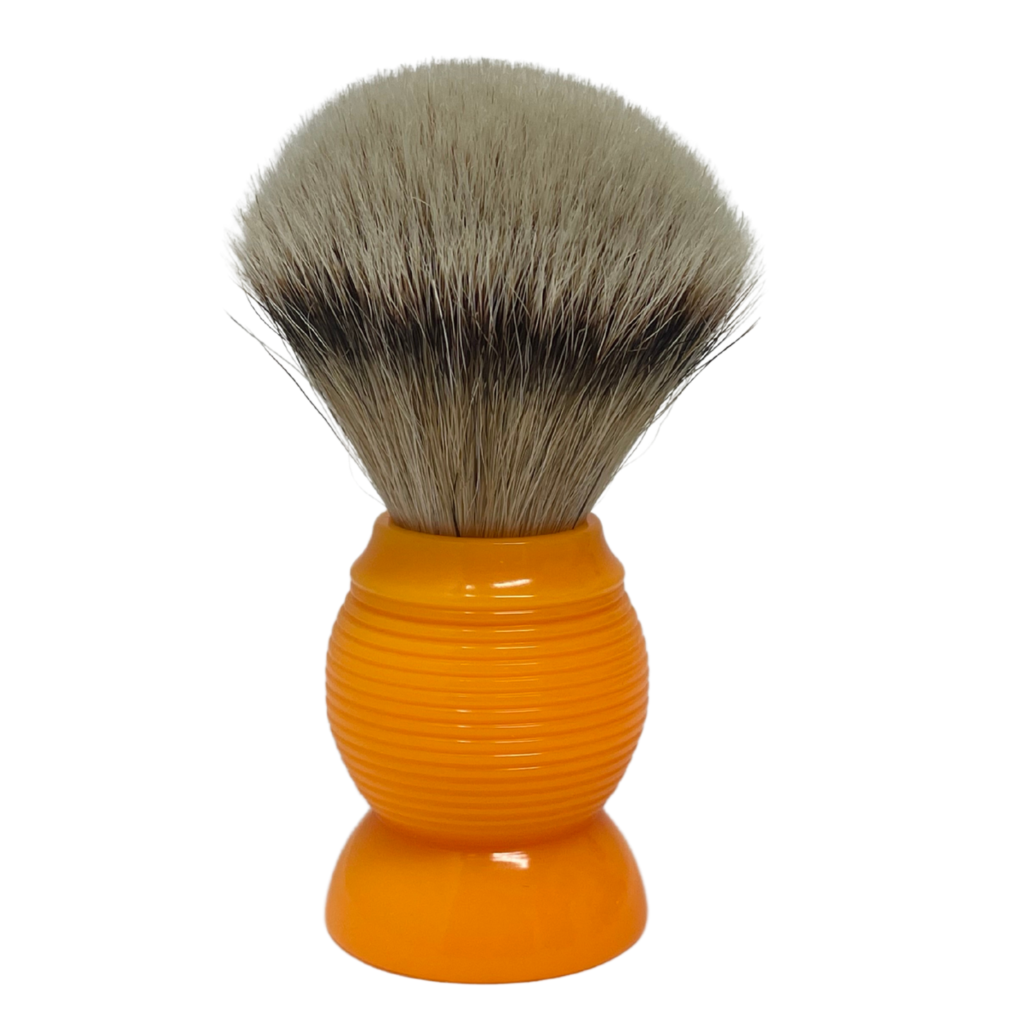 Shaving Brush Silvertip Badger – 26mm Knot, 4.5” Tall – Resin Handle – Premium Wet Shaving Brush for Rich Lather & Smooth Shave Faux Ivory or Orange GENTS