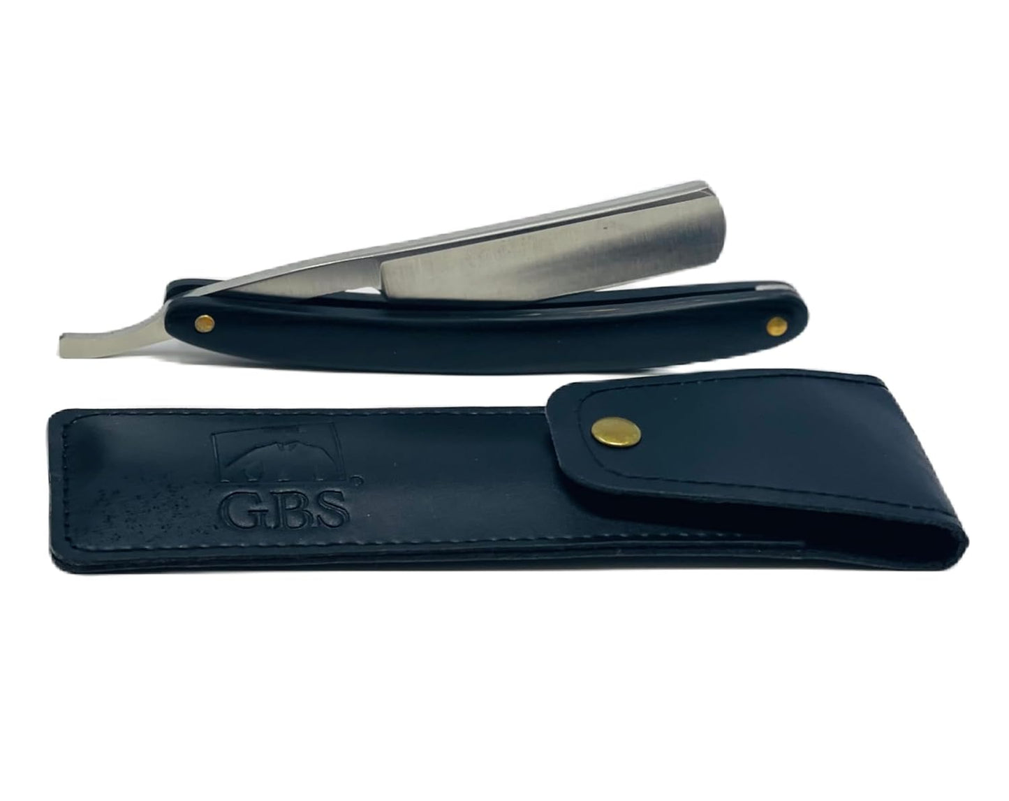 Gift Set Black Luxury Shaving Kit - Wood Straight Razor, Mug, Natural Soap, Brush, Alum block, Strop and Paste Grooming Kit, Gift Set Black GENTS