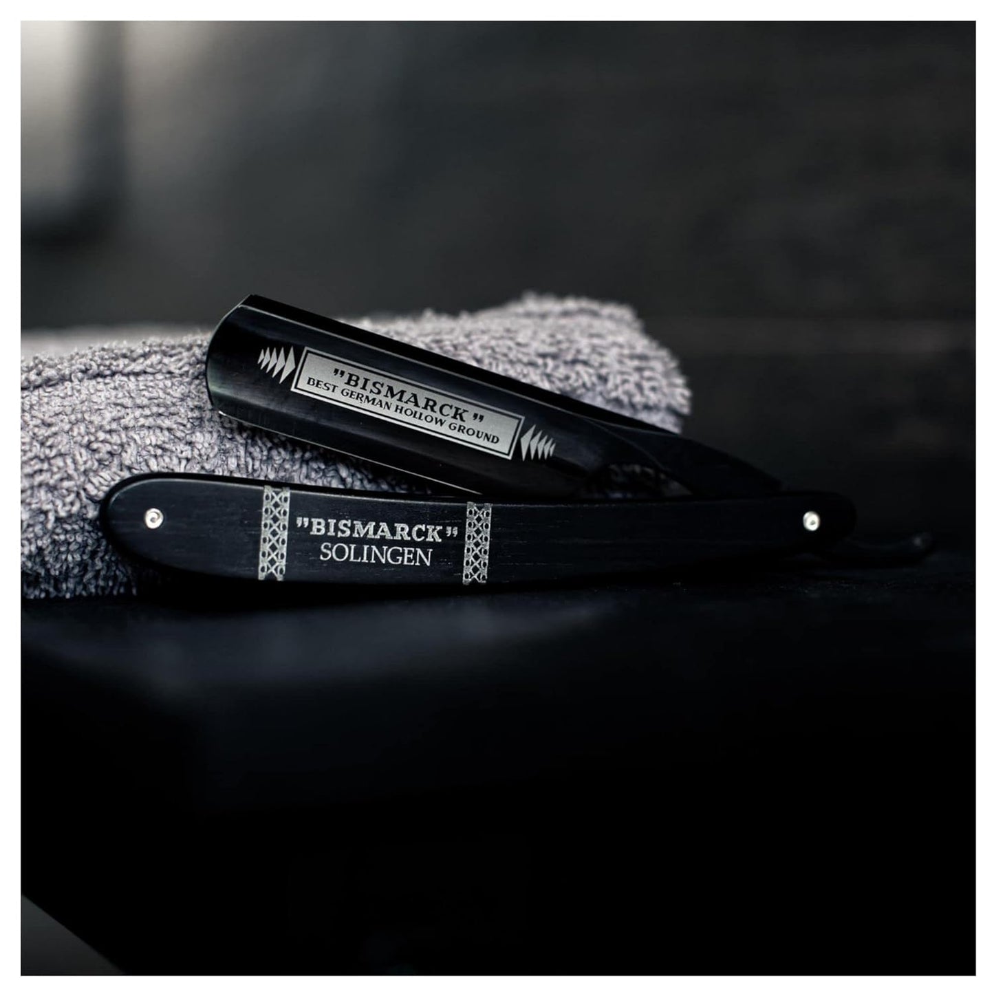 Dovo Bismarck Black Carbon Steel Folding Shaving Round Tip Straight Razor #26830 Sold by GENTS