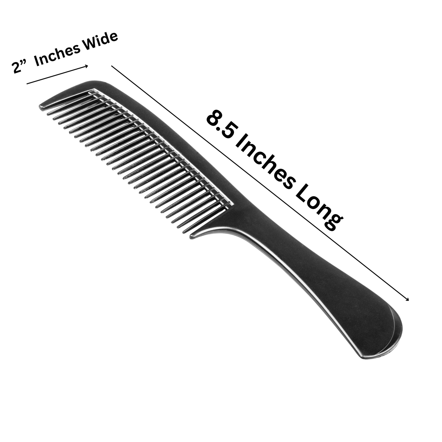 GENTS Plastic Detangler Comb 9" Made in the USA