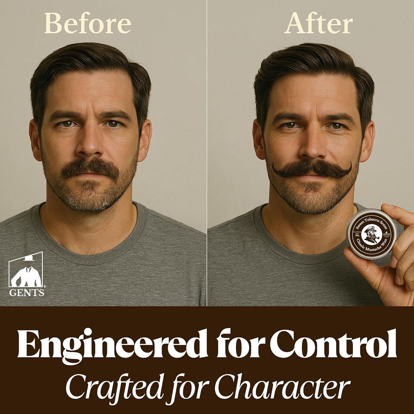 Gents Mustache Wax – Strong Hold