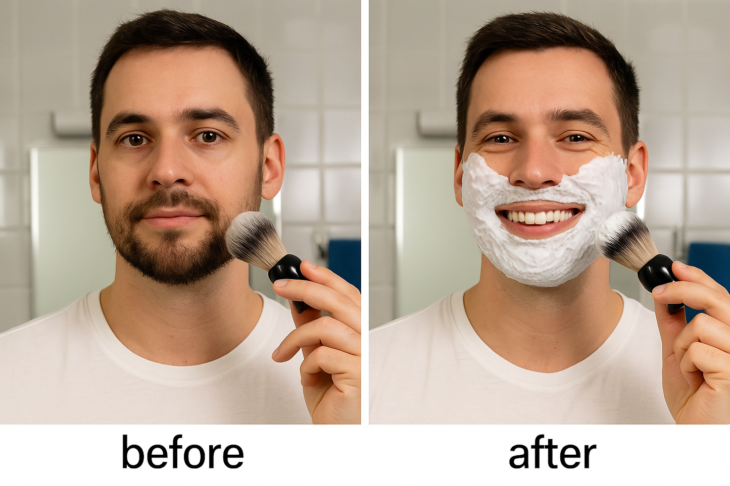 Shaving Brush Synthetic with Travel Tube – 4” Protective Hard Case – Perfect for Travel & Home Use GENTS