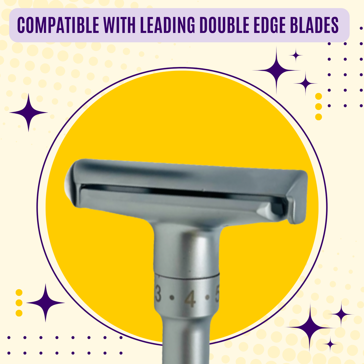 Razor Double Edge Adjustable Razor with 10 Refill DE Blades Gents (BLACK OR MATTE)