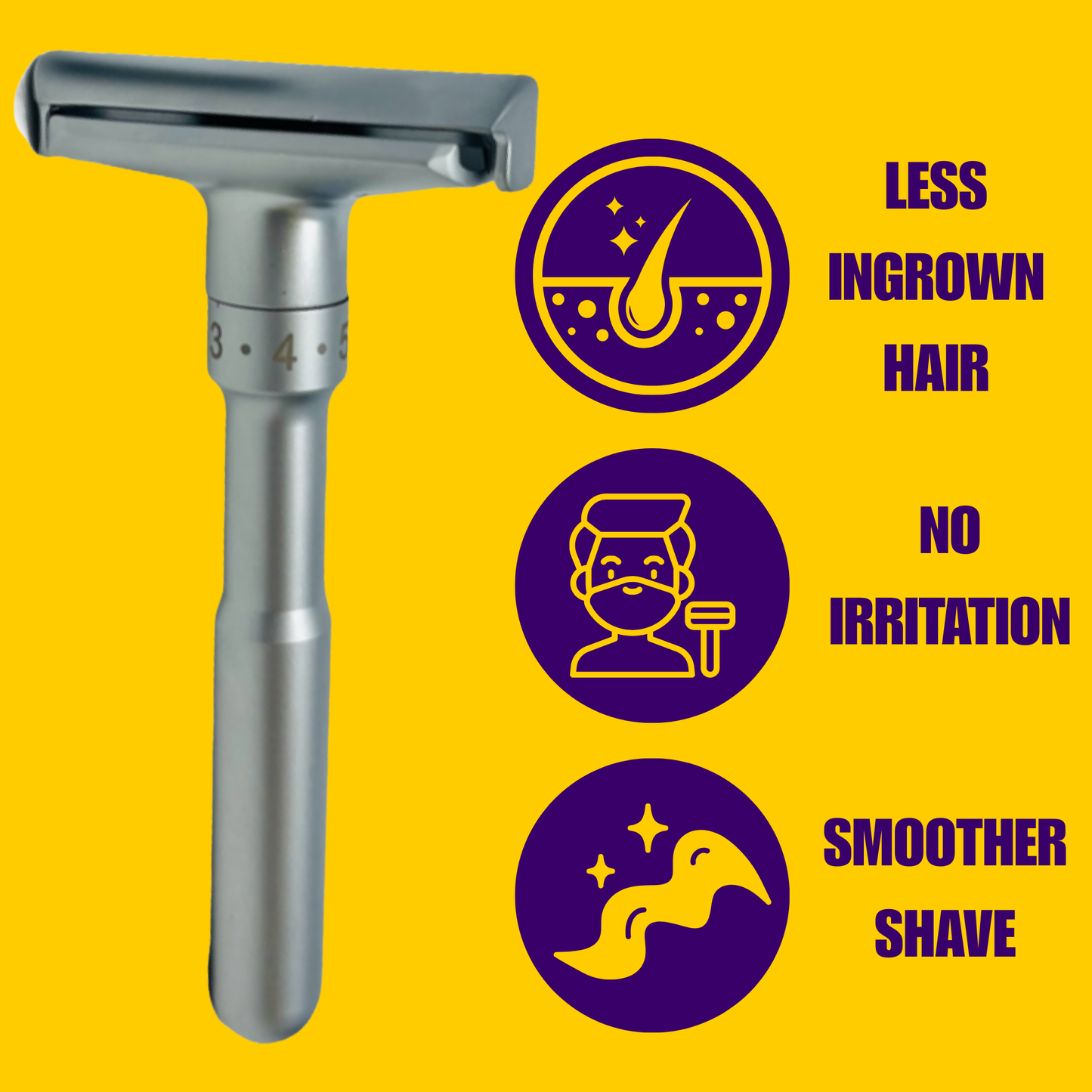 Razor Double Edge Adjustable Razor with 10 Refill DE Blades Gents (BLACK OR MATTE)