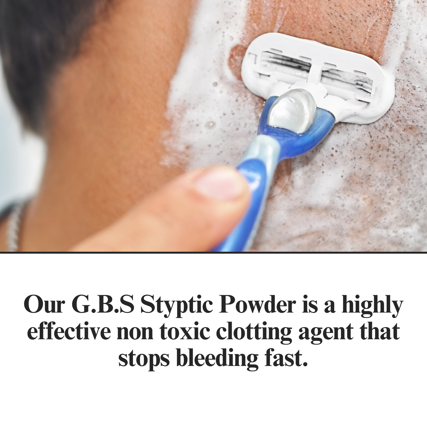 GENTS Styptic Powder with Sealed Top + Scoop Quick Stop Bleeding from Shaving Nicks, First Aid Useful for Minor Cuts (5oz)