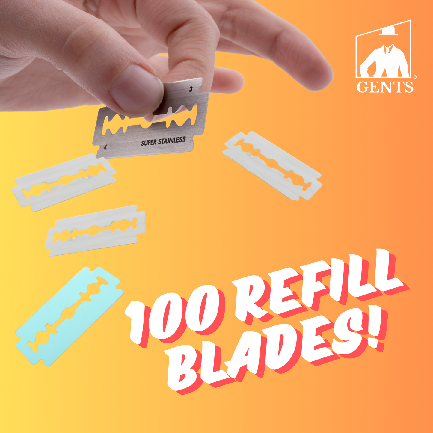 Razor Blades Refill GENTS - 100 Count Super Platinum Men’s DE Blades