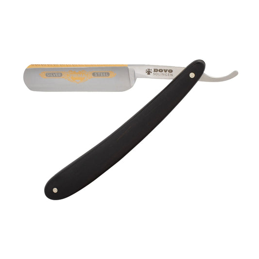 Dovo Straight Razor 5/8" Carbon Steel with Ebony - Prima Silver Steel #4580 Sold by GENTS