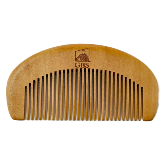 Comb 4" Inch Pocket Beard Comb – All Fine Tooth Wooden Comb for Mustache & Beard Grooming – Compact Styling Tool for Men GENTS