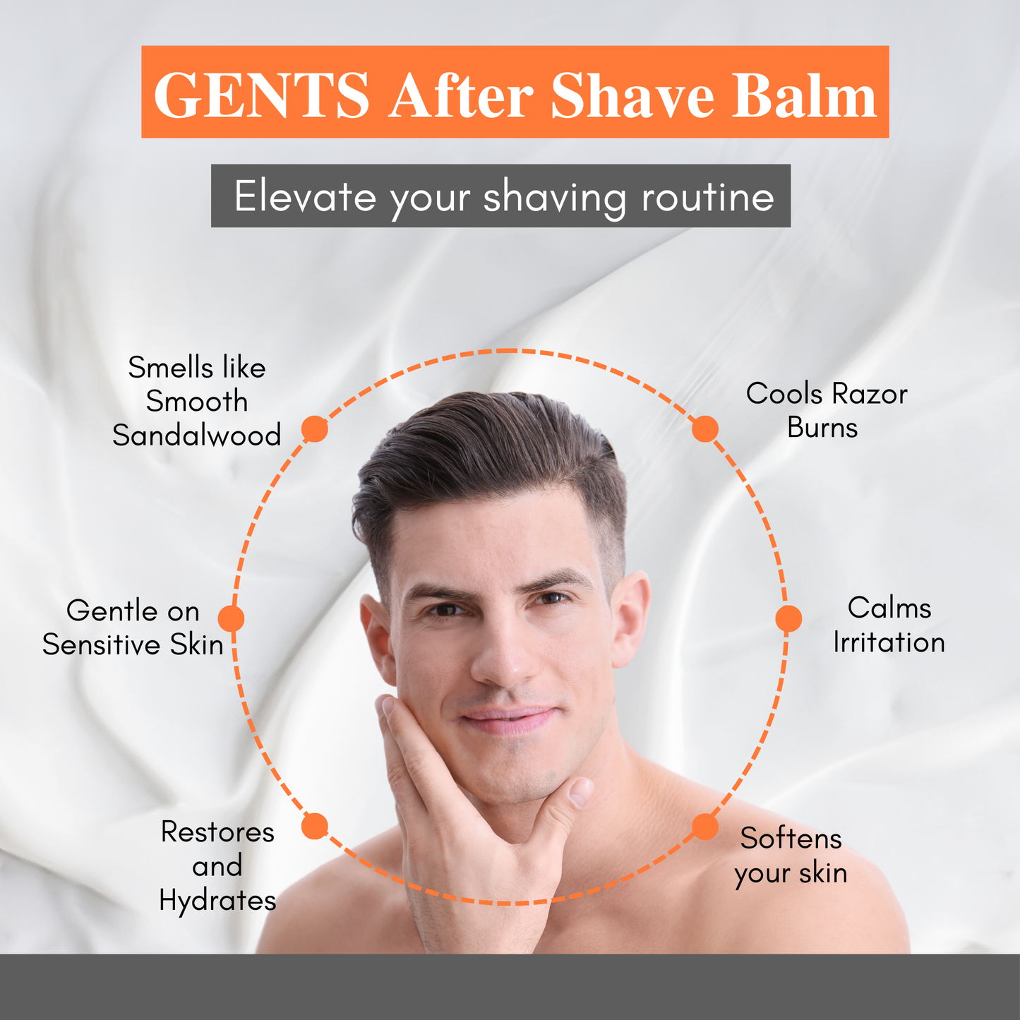 GENTS TRAVEL SHAVING KIT - SYNTHETIC BRUSH, 4 oz SANDALWOOD SHAVING CREAM + 2 oz AFTERSHAVE BALM + TRAVEL CANNISTER