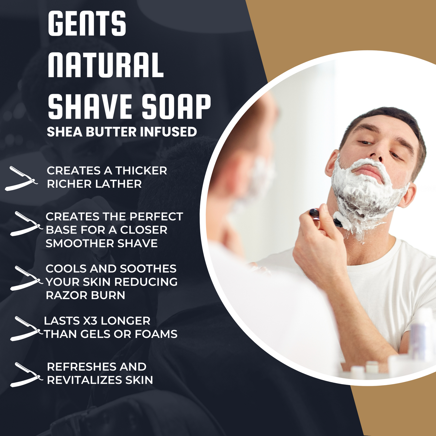 Gift Set Gents Timber & Lather Shaving Gift Set for Men – Wooden Brush, Shave Bowl with Lid, Razor & Brush Stand, Cedar Pine Shea Soap