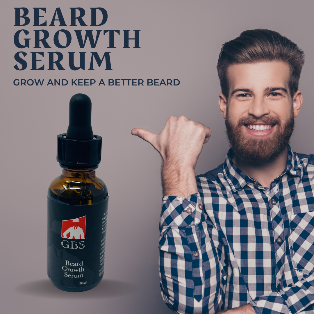 BeardHair Growth GENTS - Natural Hair Growth Serum with Biotin 1 oz