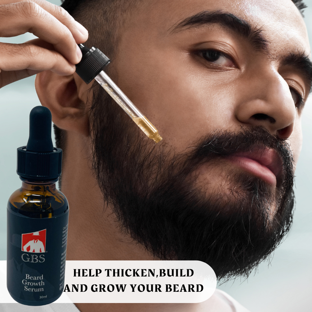 BeardHair Growth GENTS - Natural Hair Growth Serum with Biotin 1 oz