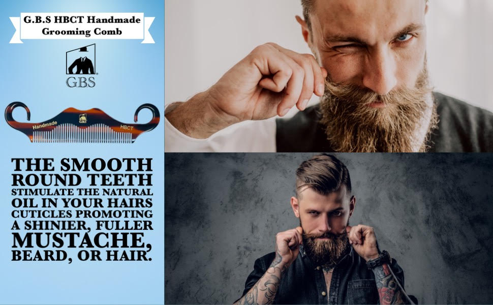 Handmade Acetate Tortoise Comb For Beard & Head HBCT