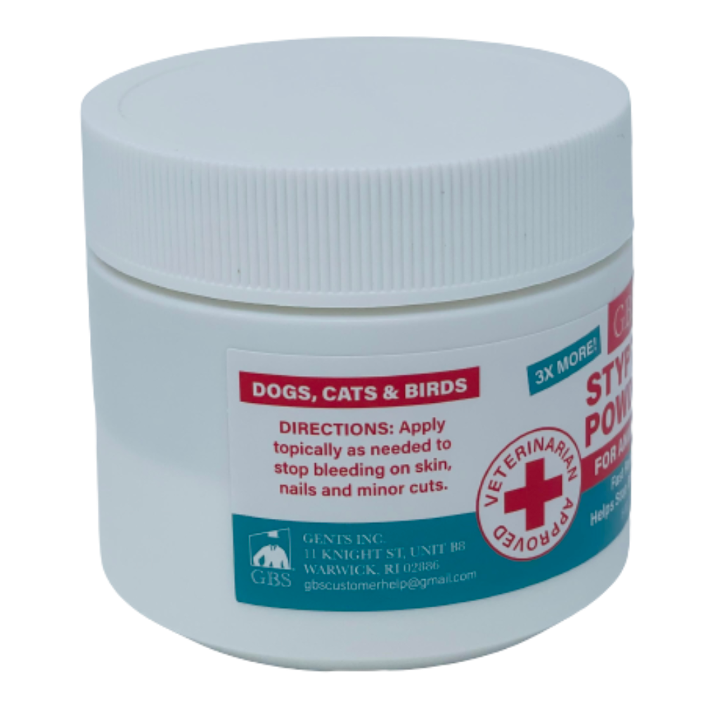 GENTS Styptic Powder For Animals 5oz Stop Minor Cuts Bleeding