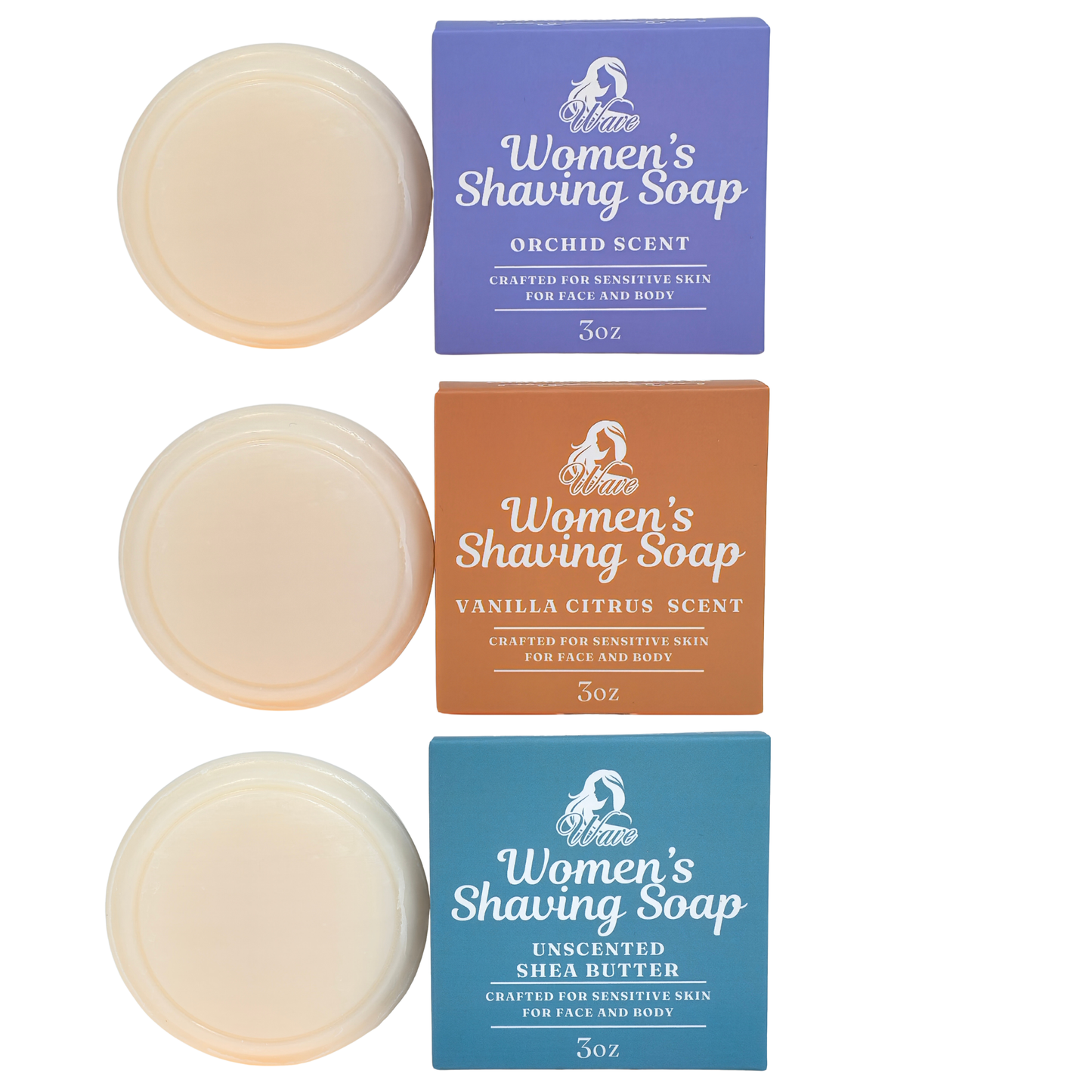 Shaving Soap for Women Natural Shea Butter Infused – Long Lasting, Moisturizing Lather – Multiple Scents & Unscented 3oz GENTS
