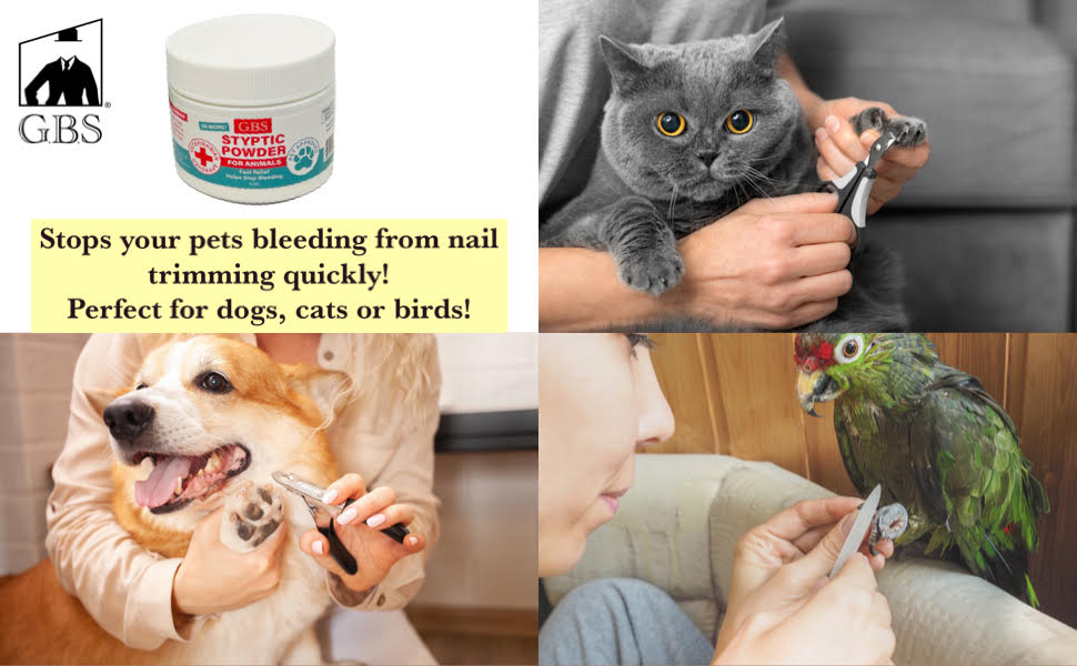 GENTS Styptic Powder For Animals 5oz Stop Minor Cuts Bleeding