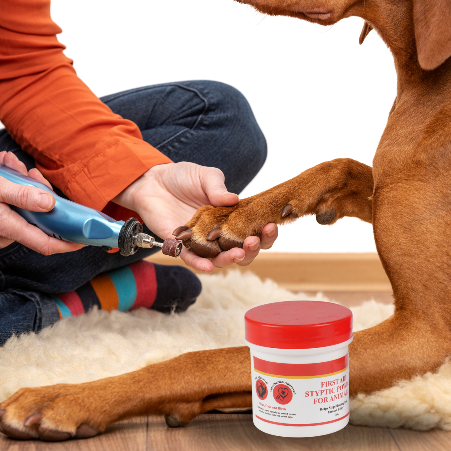 First Aid Styptic Powder for Animals Stops bleeding Instantly for Trimming Pet Nails 1 Ounce Gents
