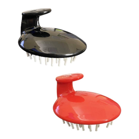 GENTS Hair Scalp Massager Shampoo Brush, Promotes Hair Growth, Improves Circulation, Reduces Stress Hair Care Tool, Black OR Red