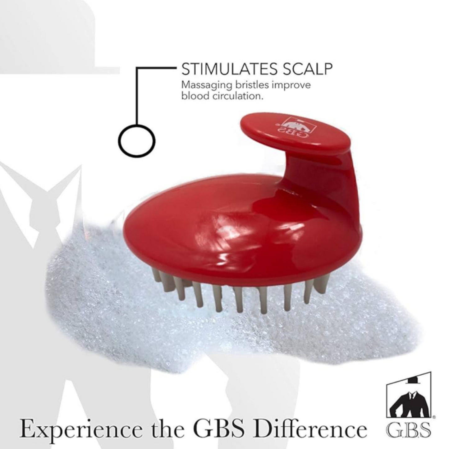 GENTS Hair Scalp Massager Shampoo Brush, Promotes Hair Growth, Improves Circulation, Reduces Stress Hair Care Tool, Black OR Red