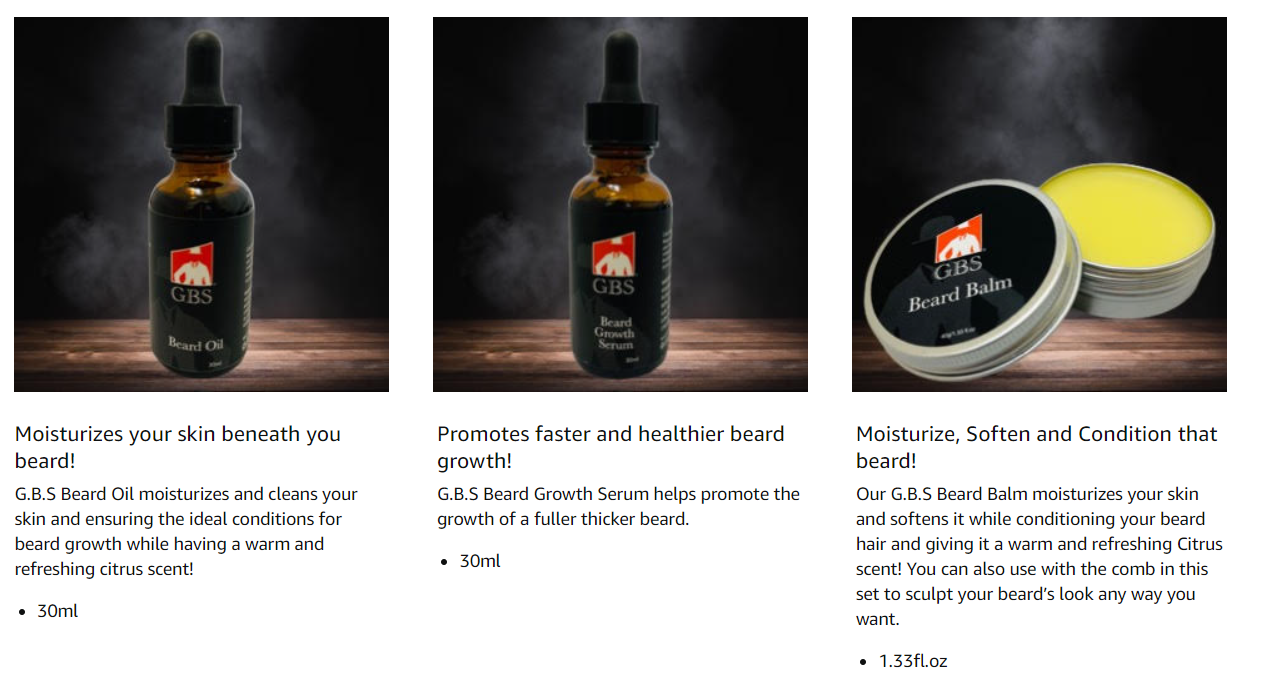 Gift Set Complete Beard Growth Kit for Men – Beard Oil, Balm, Serum, Derma Roller, Boar Brush, Comb & Travel Bag – Promotes Thicker, Fuller Beard GENTS