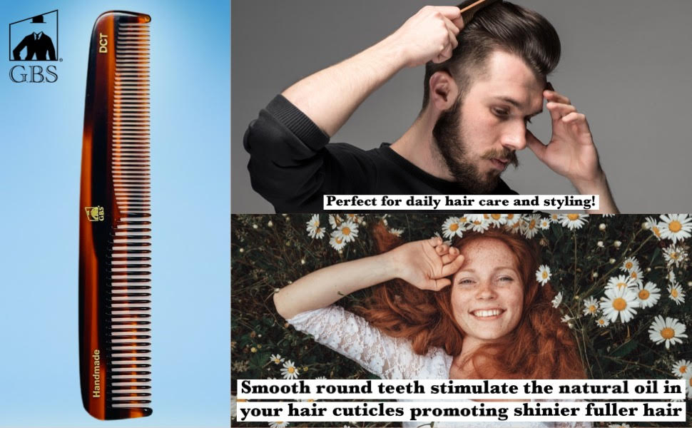 GENTS DCT Styling Comb Fine Toothed Dressing Comb 7"