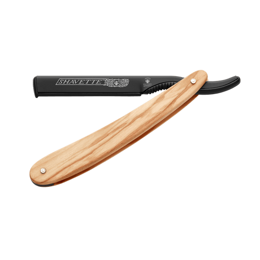 Dovo - SHAVETTE Straight Razor, Olive Wood  #201071 Sold by GENTS