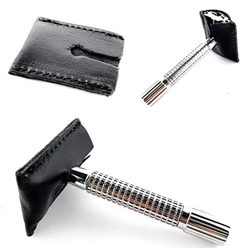 GENTS Leather Double Edge Safety Razor Head Protective Sheath, Travel Cover, Pack of 5