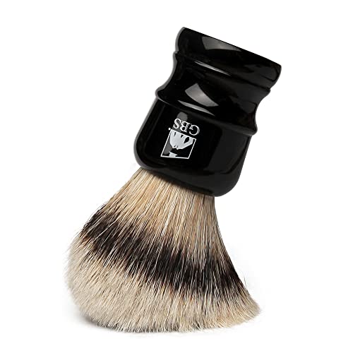 GENTS Silvertip Brush Black Resin Handle 24 mm knot Overall height 4.5 inches Super soft, Back Bone great with Shaving cream and Soaps last a lifetime!
