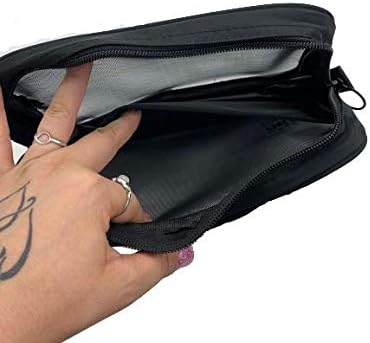 GENTS Black Travel Mesh Shower Caddy Pouch With Zipper - Portable Bathroom Essentials Toiletry Bag with Handles, Mesh Accessories Organizer Tote for Gym, College Dorm Room, Students, Home or Hotel