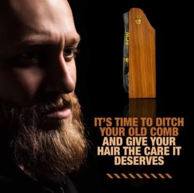 Comb FCW Wood Folding Beard & Hair Styling Comb GENTS