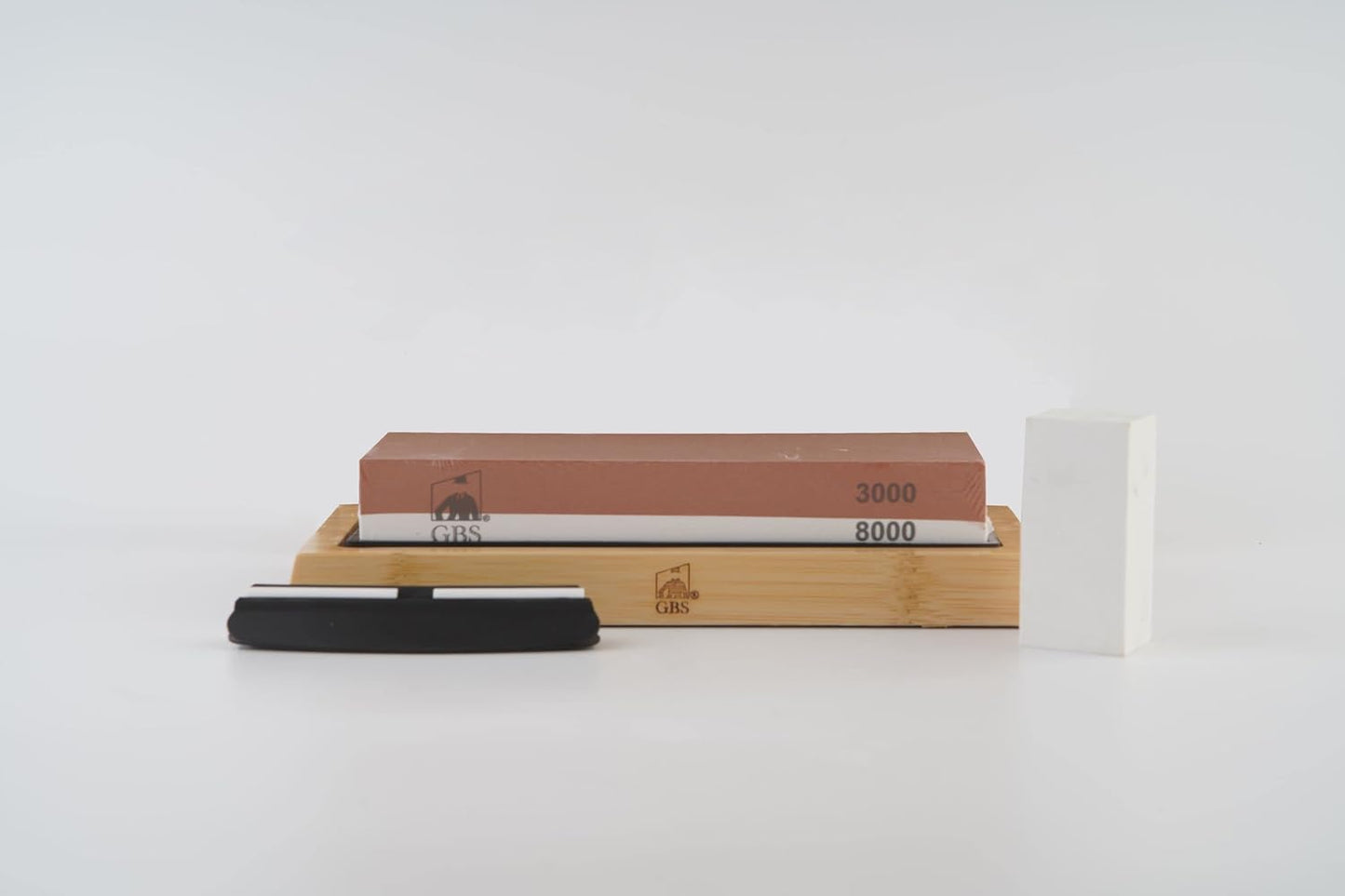 GENTS Premium Whetstone Knife Sharpening Stone, Flattening Stone, Non-Slip Bamboo Base and Angle Guide