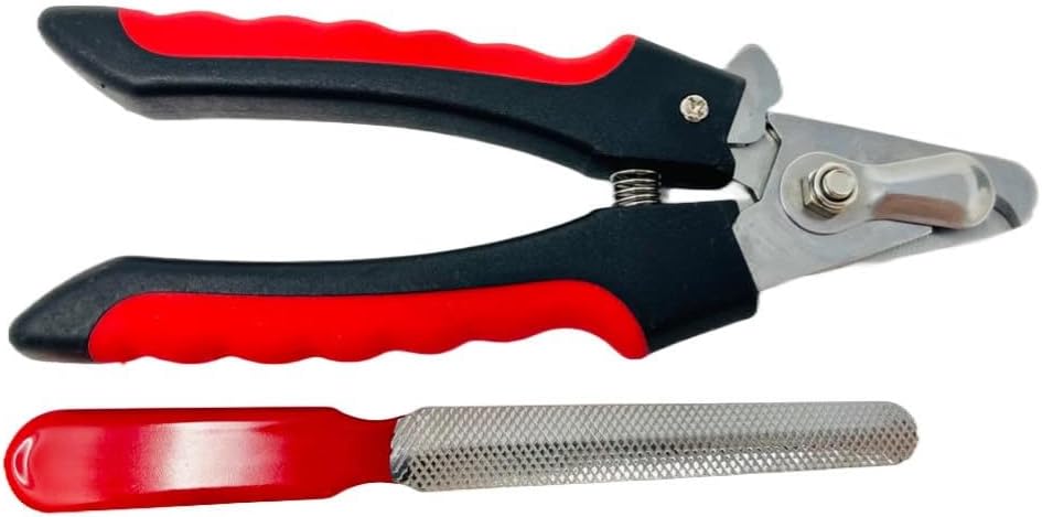 GENTS Dog & Cat Pets Nail Trimmers and Clippers - with Safety Guard to Avoid Over Cutting, Free Nail File, Stainless Steel Blade - Professional Grooming Tool for Pets