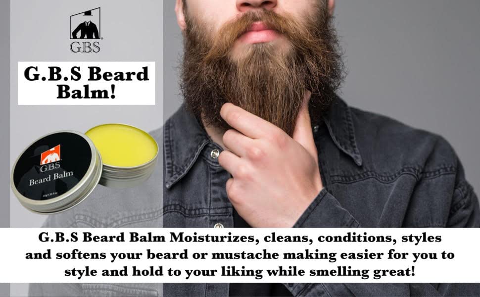 Beard Balm GENTS - Citrus Scent - Styles, Strengthens & Softens Beards & Mustaches - Leave in Conditioner Wax for Men
