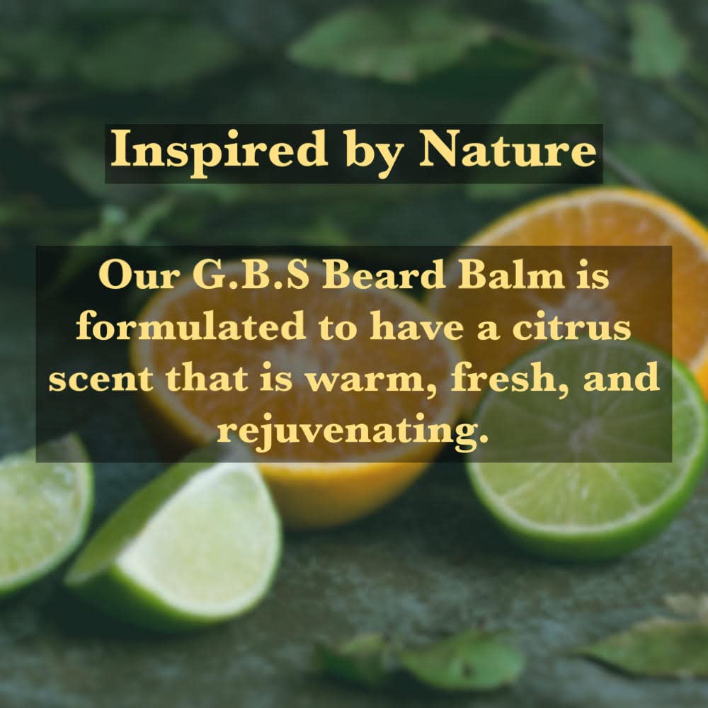 Beard Balm GENTS - Citrus Scent - Styles, Strengthens & Softens Beards & Mustaches - Leave in Conditioner Wax for Men