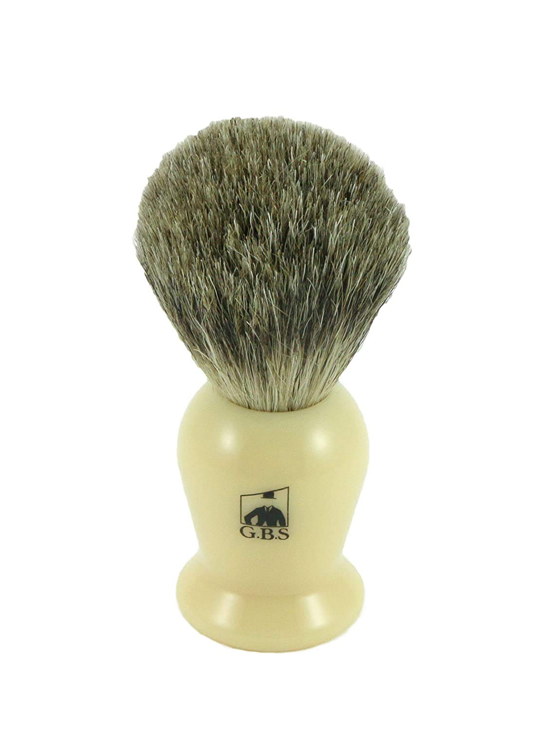 Shaving Brush Badger Hair Resin Handle Ivory 21 mm knot GENTS