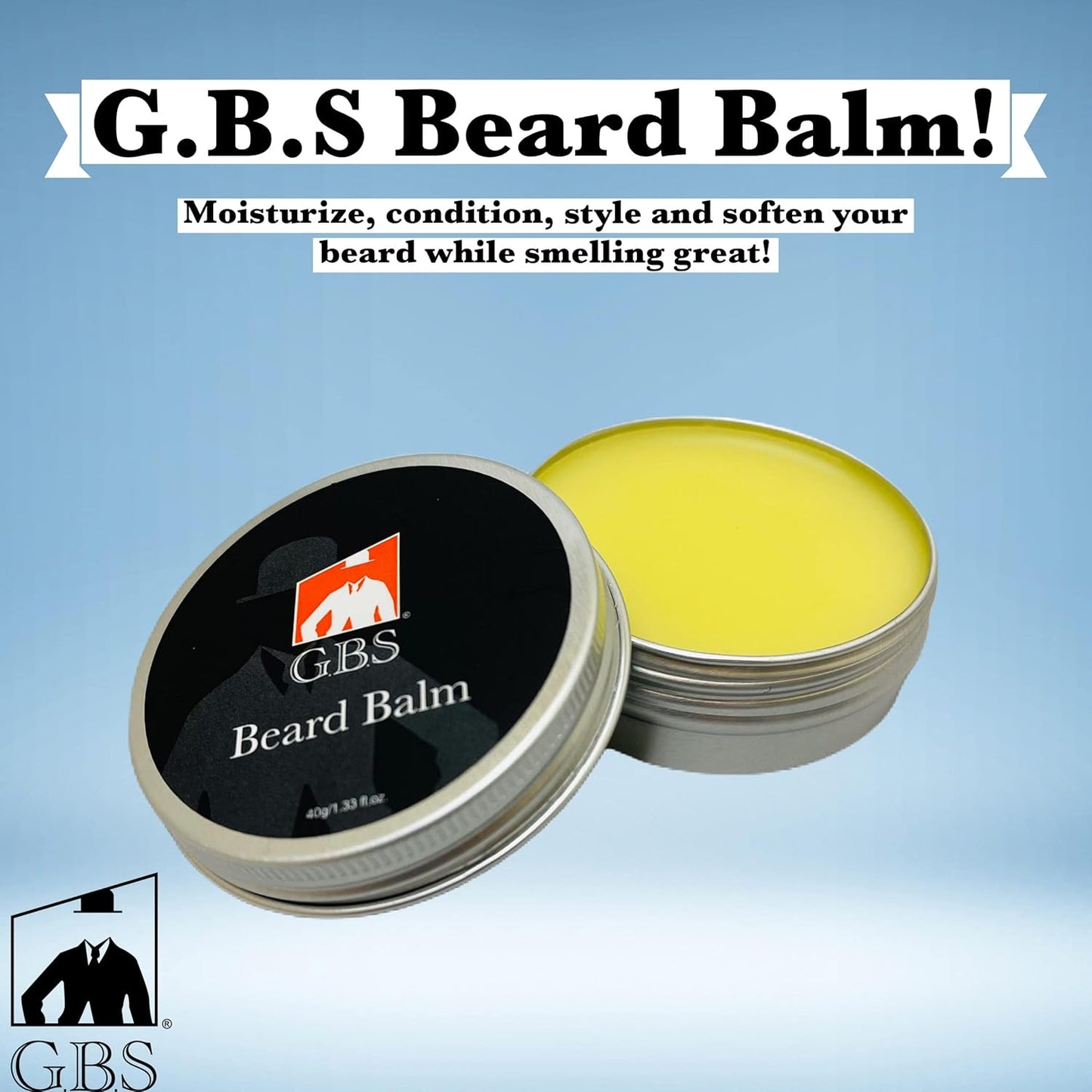 Beard Balm GENTS - Citrus Scent - Styles, Strengthens & Softens Beards & Mustaches - Leave in Conditioner Wax for Men
