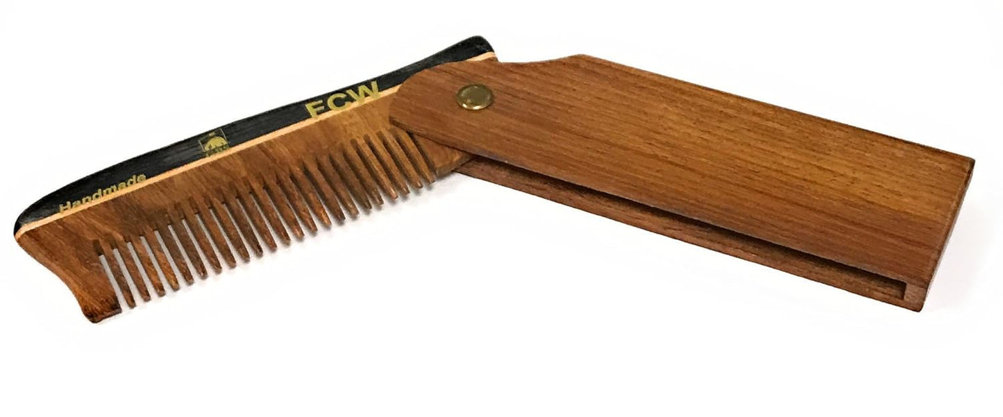 Comb FCW Wood Folding Beard & Hair Styling Comb GENTS