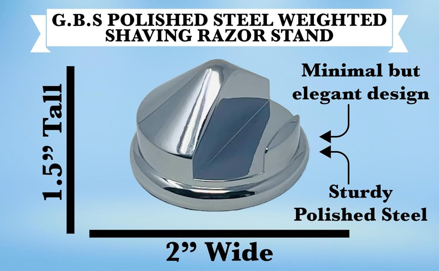 GENTS Heavy Duty Chrome Base Shaving Razor Stand (stand Only)
