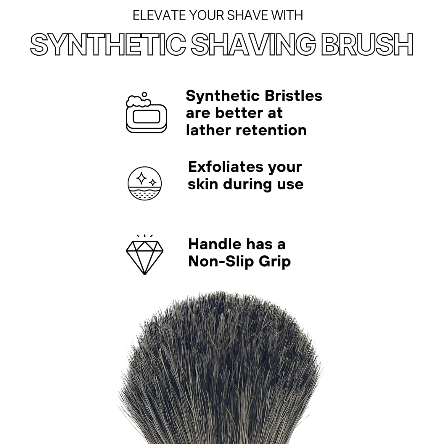 Gift Set GENTS - Men's Shaving Kit 3 pc Stainless Steel Bowl Shaving Soap and Synthetic Shaving Brush