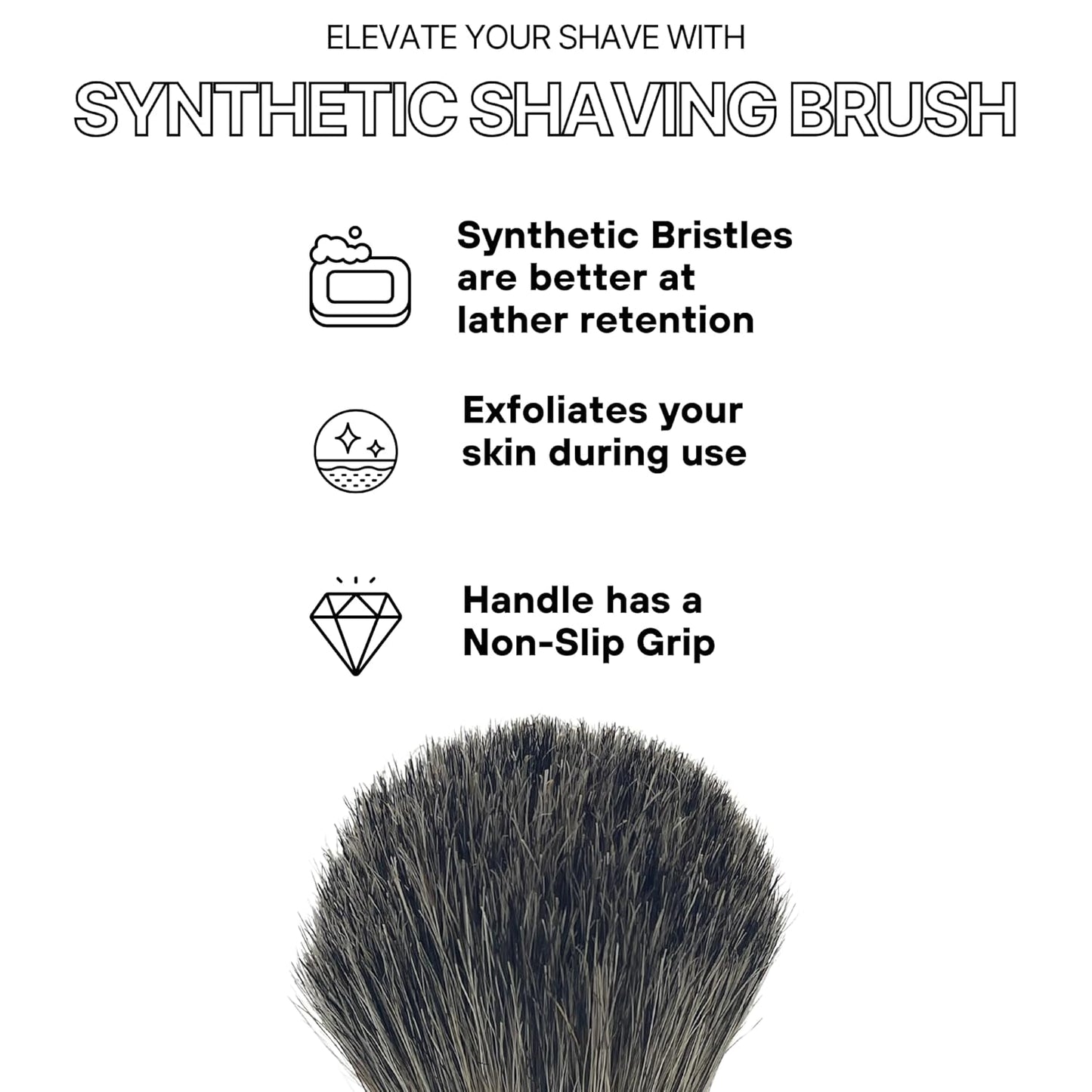Gift Set GENTS - Men's Shaving Kit 3 pc Stainless Steel Bowl Shaving Soap and Synthetic Shaving Brush