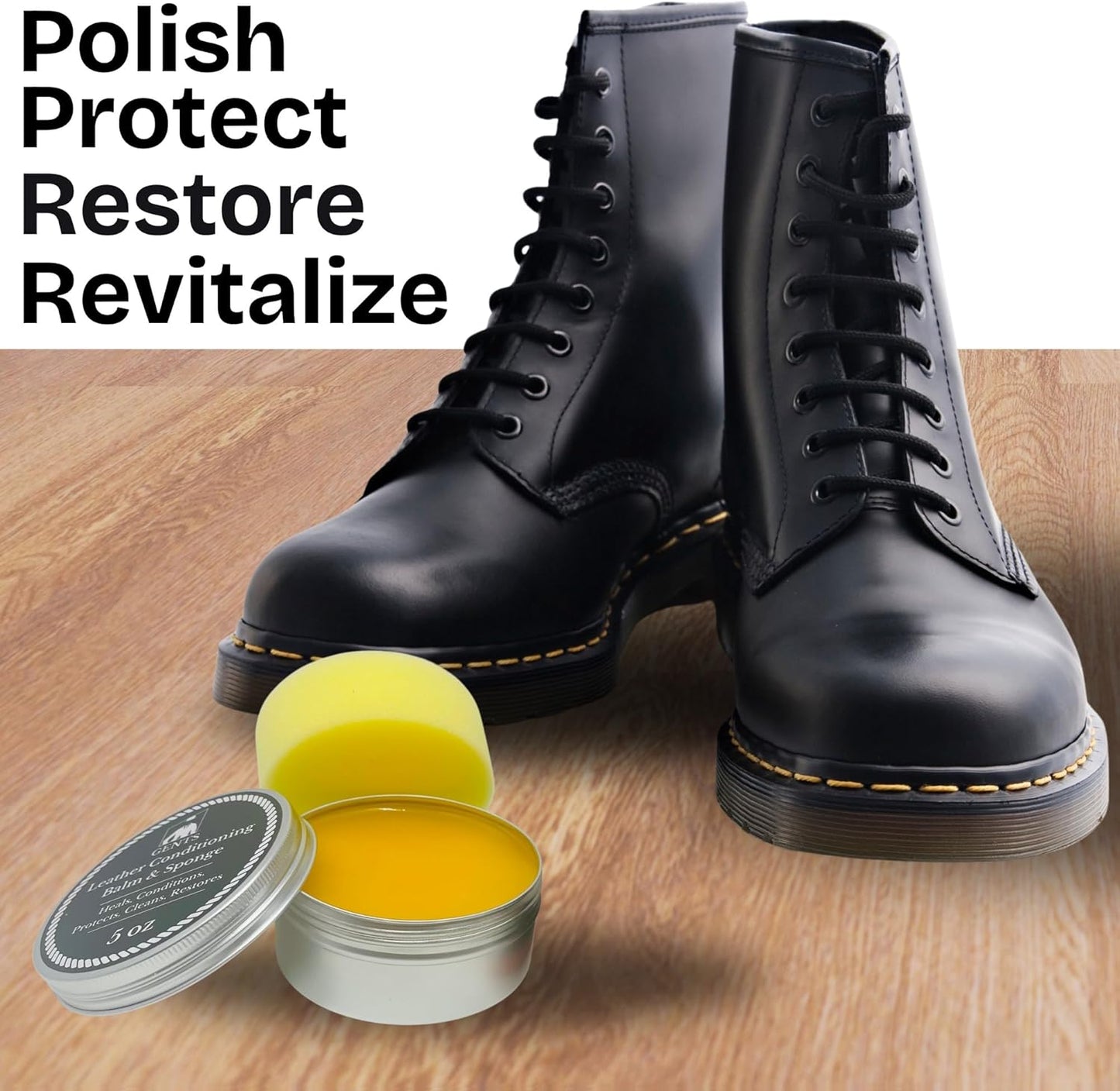 GENTS Leather Milk Conditioner Honey & Cleaner with Applicator Sponge, Scratch Repair, Healing Balm - Heals, Restores and Conditions Dry, Cracked, Scratched Leather