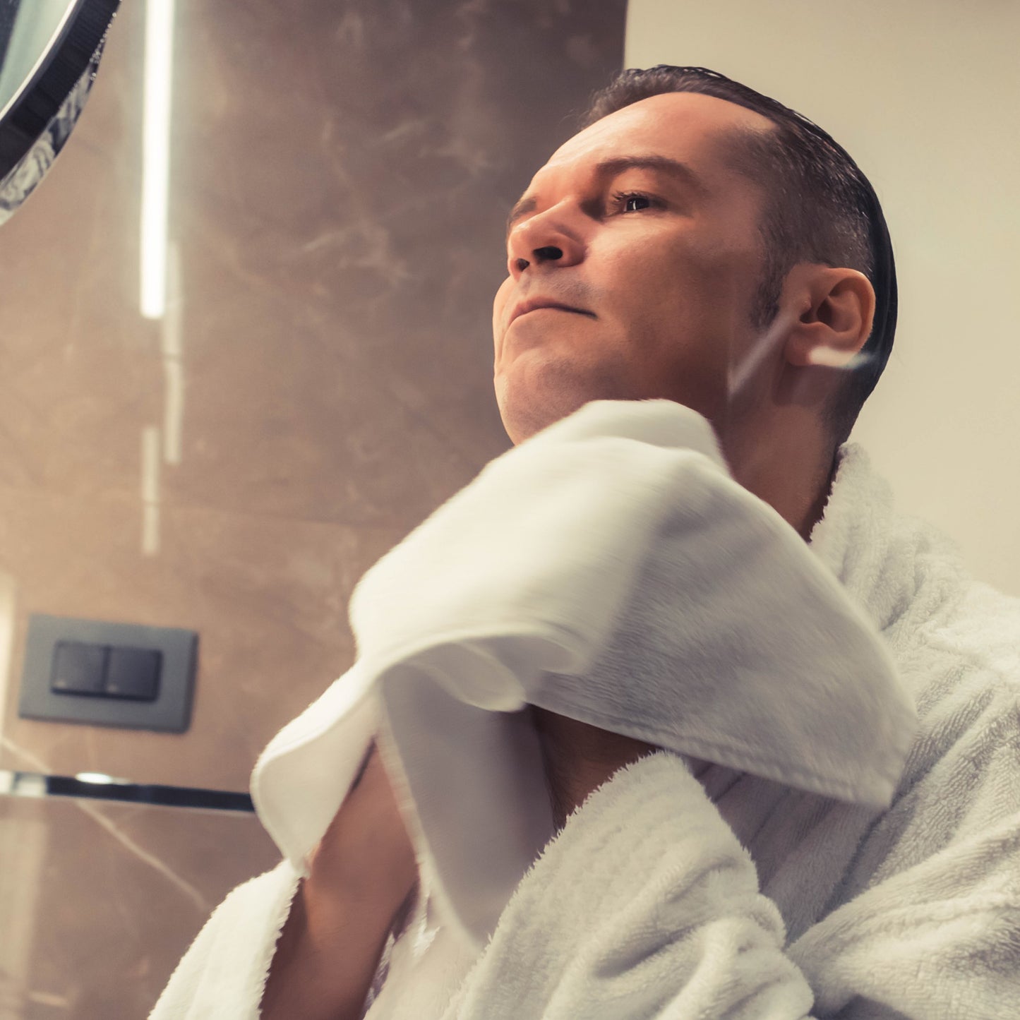 GENTS Barbershop Steam Towel – 100% Cotton Pre-Shave Hot Towel for Men, Soft & Super Absorbent Spa Washcloth – 12” x 16” Heavy Duty Quick-Dry (PACK OF 3)