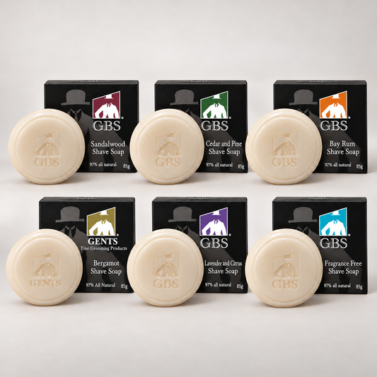 Shaving Soap Natural Shea Butter Infused – Long Lasting, Moisturizing Lather – Multiple Scents & Unscented 3oz GENTS